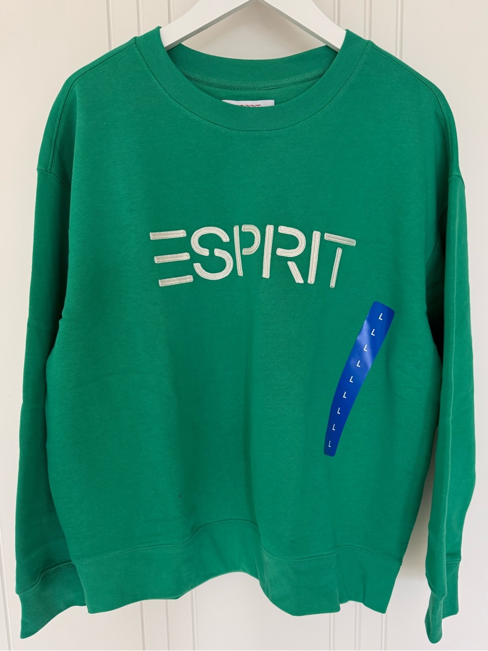 ESPRIT Green Logo Sweatshirt Sz Large